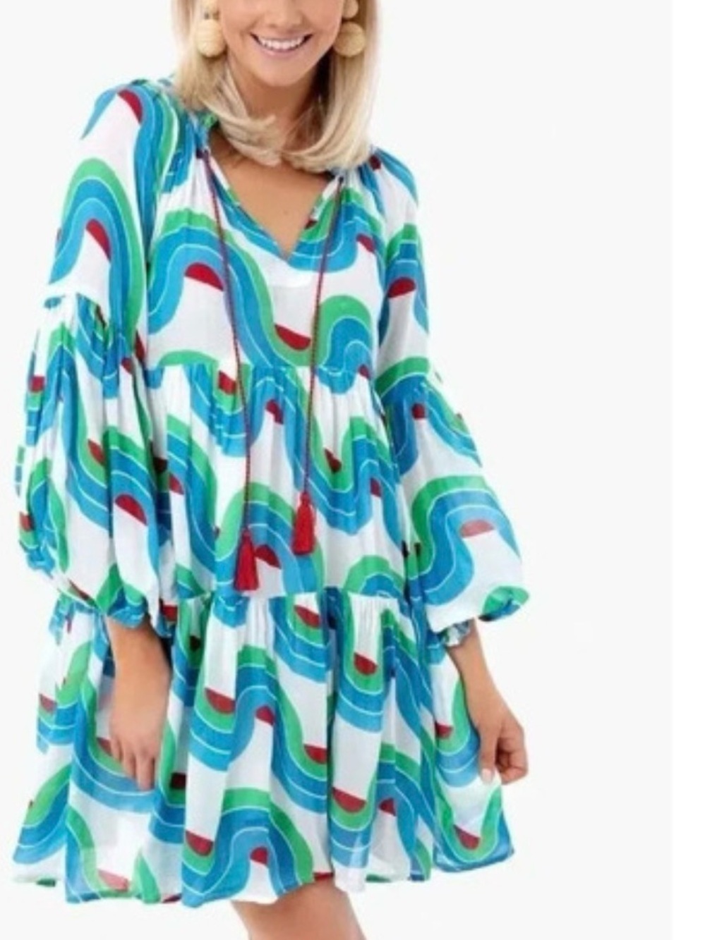 Oliphant Nouveau Balloon Sleeve Dress M.